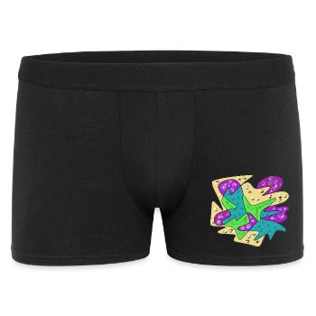 Abstract Color Explosion Glitter Splatter - Men's Boxer Shorts - black - Front