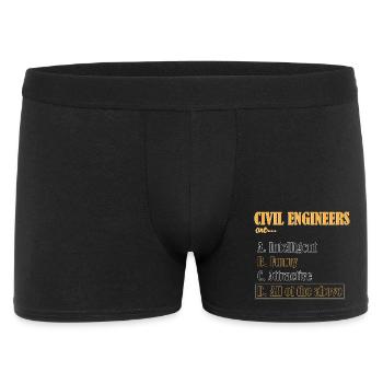 Ingénieur civil sur chantier de construction - Boxer Homme - noir - Devant
