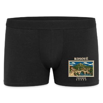 Kosovo Prizren Vintage Reisemarke - Männer Boxer Shorts - Schwarz - Vorne