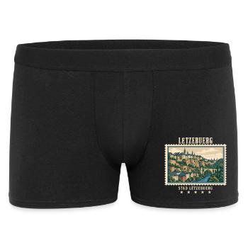 Luxemburg Luxemburg-Stadt Vintage Reisemarke - Männer Boxer Shorts - Schwarz - Vorne