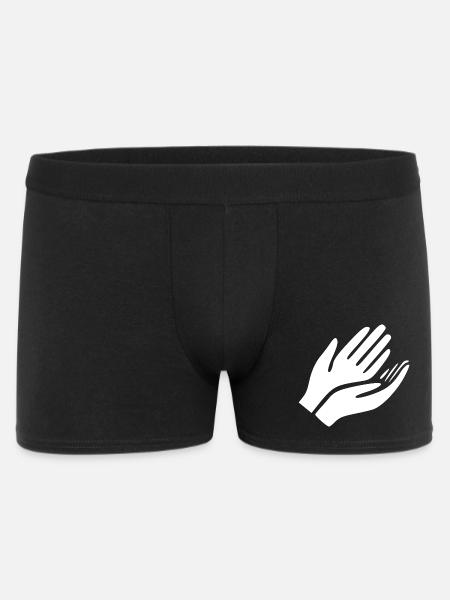 Open Hands Hand Gesture - Men's Boxer Shorts - black