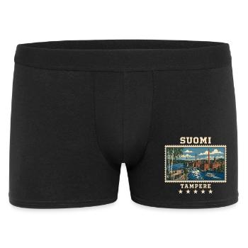 Finnland Tampere Vintage Reisemarke - Männer Boxer Shorts - Schwarz - Vorne