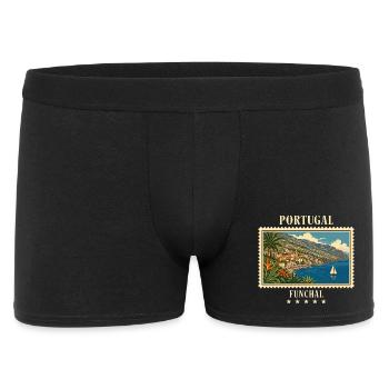 Portugal Funchal Vintage Travel Brand - Men's Boxer Shorts - black - Front