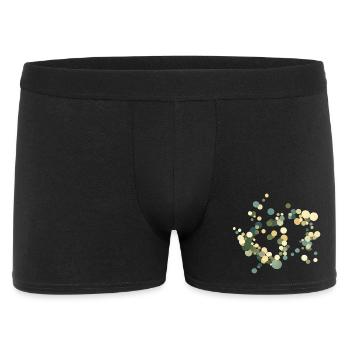 Kreis-Konfetti Farbkonzert - Männer Boxer Shorts - Schwarz - Vorne