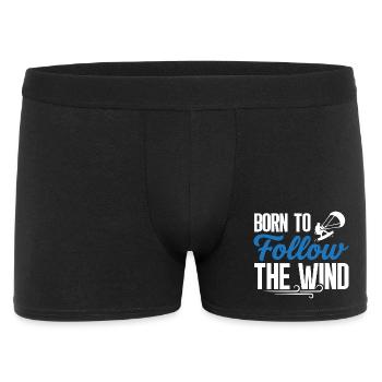 Follow – Kitesurfing T-Shirt - Männer Boxer Shorts - Schwarz - Vorne