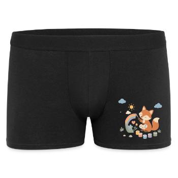 Fox peint un arc-en-ciel - Boxer Homme - noir - Devant