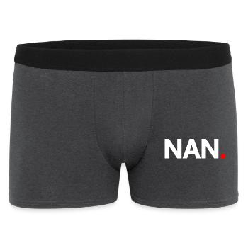 NAN. | Minimalist humor expression - Men's Boxer Shorts - charcoal grey - Front