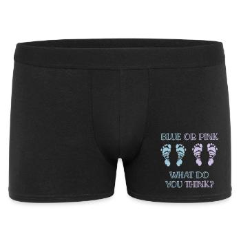 gender reveal party - Männer Boxer Shorts - Schwarz - Vorne