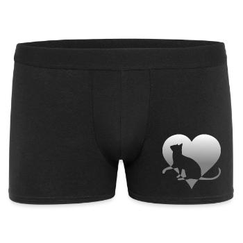chat chat chat chat chat minou chatte minou - Boxer Homme - noir - Devant