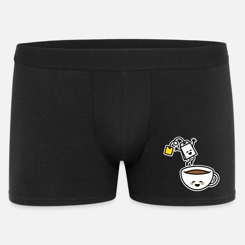 Teebeutel Tee Teetasse Teetrinker Teeliebhaber - Männer Boxer Shorts - Schwarz
