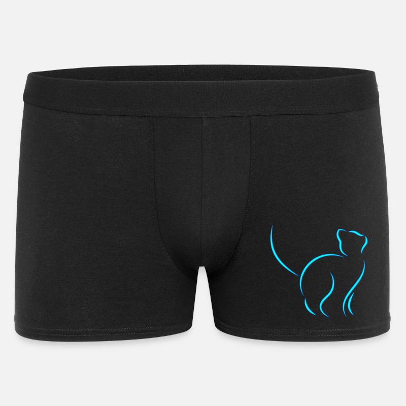 Katze - Männer Boxer Shorts - Schwarz