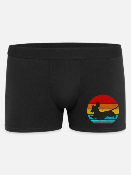 teckel rétro vinatge - Boxer Homme - noir