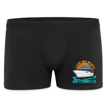 I Like Big Boats And I Cannot Lie - Men's Boxer Shorts - black - Front