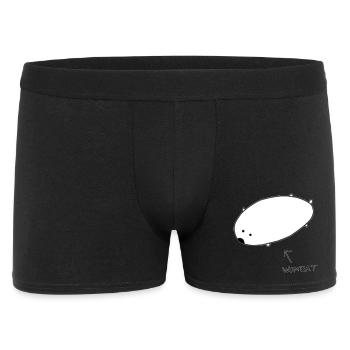 Simple Wombat - Männer Boxer Shorts - Schwarz - Vorne