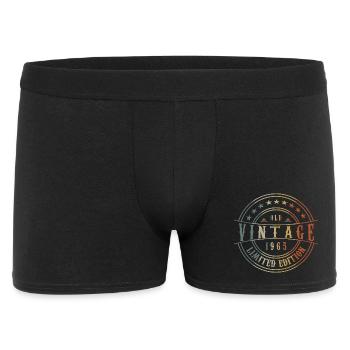 1965 Old Vintage - Männer Boxer Shorts - Schwarz - Vorne