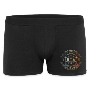 1967 Old Vintage - Männer Boxer Shorts - Schwarz - Vorne