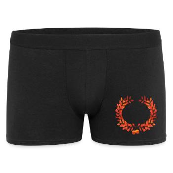 Autumn leaves wreath with acorns - Men's Boxer Shorts - black - Front