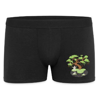 Style Asie - Bonsaï - Boxer Homme - noir - Devant
