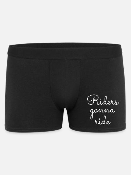 ! Riders going to Ride Lettering - Men's Boxer Shorts - black