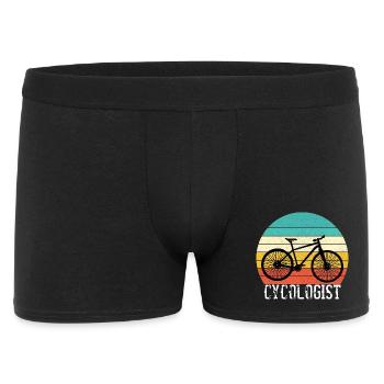 Cycologist Funny Vintage Cycling Cyclist - Männer Boxer Shorts - Schwarz - Vorne