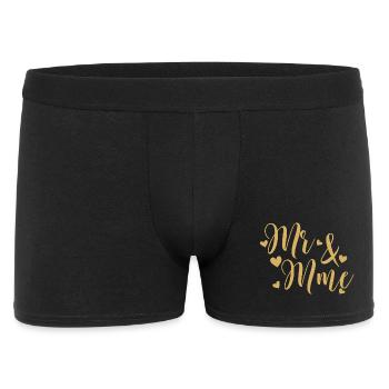 Mr And Mrs Golden Script - Men's Boxer Shorts - black - Front