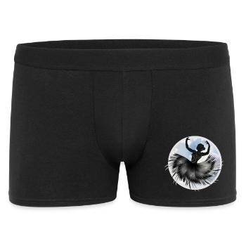 Danseur de ballet dansant dans les nuages avec un plumage - Boxer Homme - noir - Devant