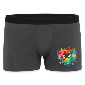 Heart - Men's Boxer Shorts - charcoal grey - Front