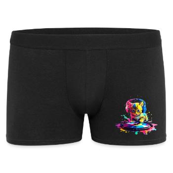 DJ Kitty – Rainbow - Men's Boxer Shorts - black - Front