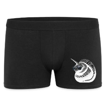 Coole EinhornSchnecke - Männer Boxer Shorts - Schwarz - Vorne