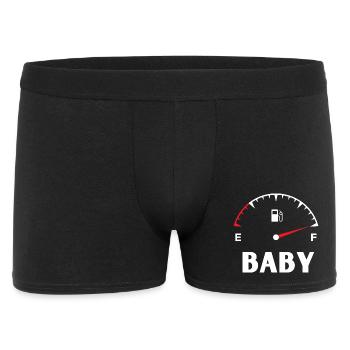 Mommy daddy baby match t shirt - Men's Boxer Shorts - black - Front