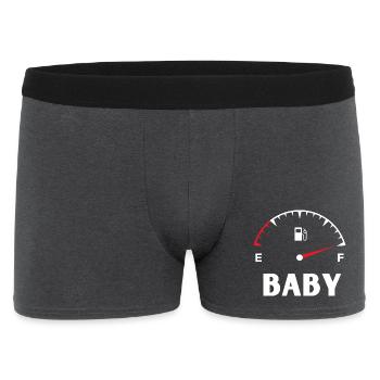 Mommy daddy baby match t shirt - Men's Boxer Shorts - charcoal grey - Front