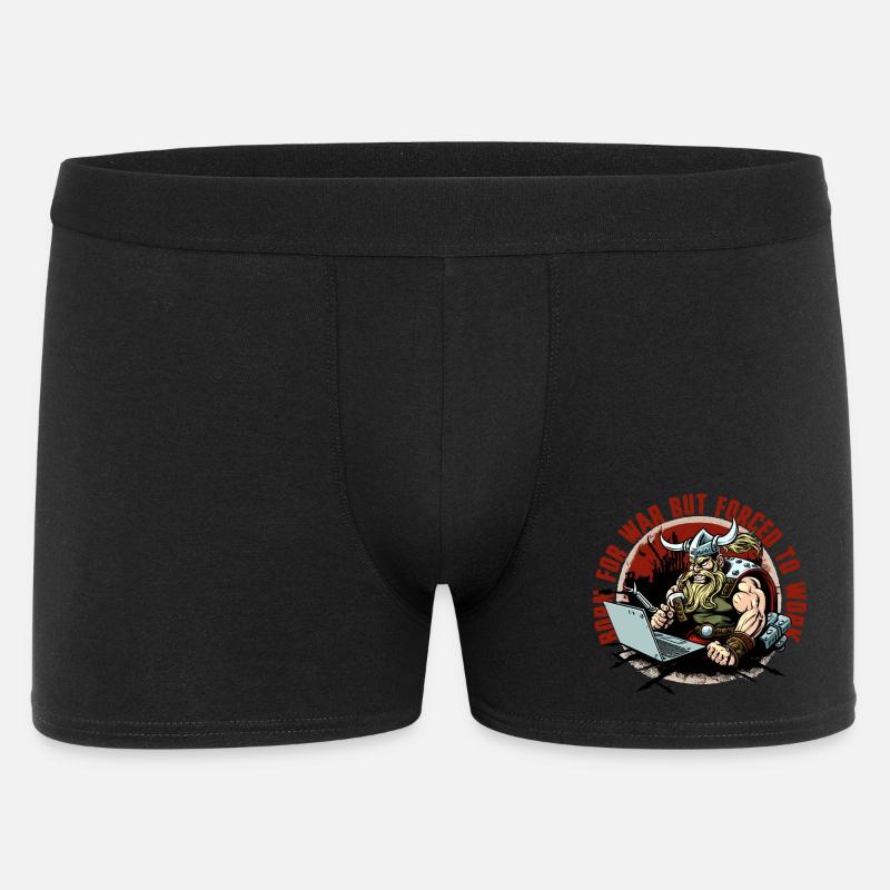 Wikinger-Admin mit Schriftzug - Männer Boxer Shorts - Schwarz
