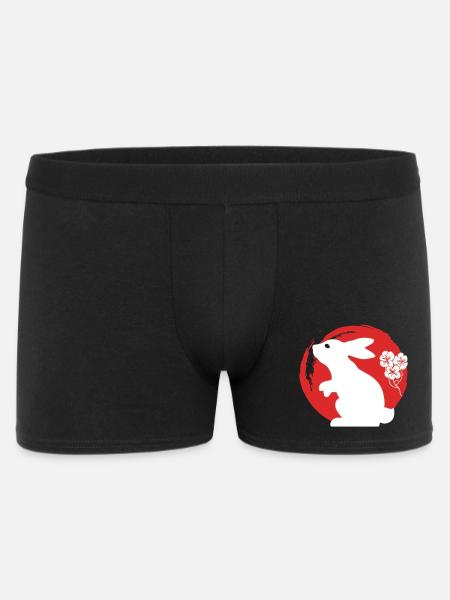 Bunny Silhouette Japanese - Men's Boxer Shorts - black