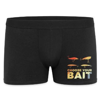 Lustiger Angler Spruch - Männer Boxer Shorts - Schwarz - Vorne