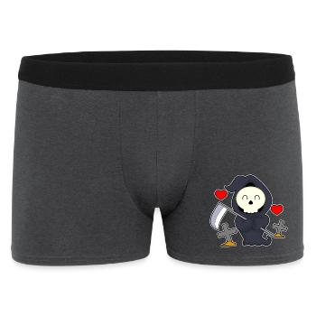 Tombe d’Halloween de la Faucheuse - Boxer Homme - charbon - Devant