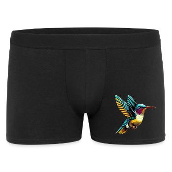 Kolibri - Männer Boxer Shorts - Schwarz - Vorne