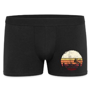 Sunset City BMX Silhouette - Männer Boxer Shorts - Schwarz - Vorne