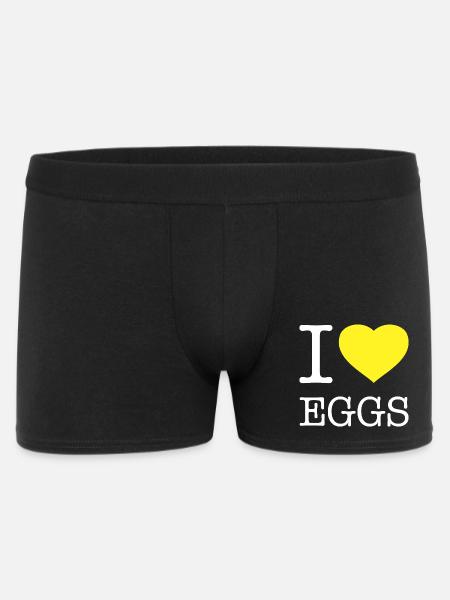 I LOVE EGGS - Men's Boxer Shorts - black