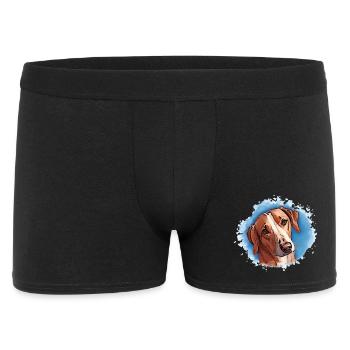 Chien SAVEBRACKE Chien de chasse Turquoise Aquarelle Design - Boxer Homme - noir - Devant
