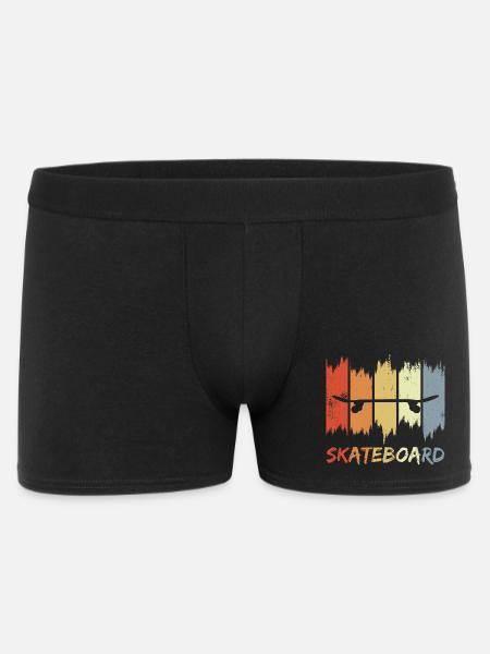 Skateboard Retro Look - Männer Boxer Shorts - Schwarz