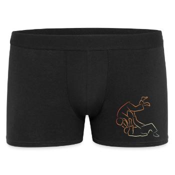 Judo Fighter Drawing - Men's Boxer Shorts - black - Front