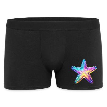 Seestern - Männer Boxer Shorts - Schwarz - Vorne