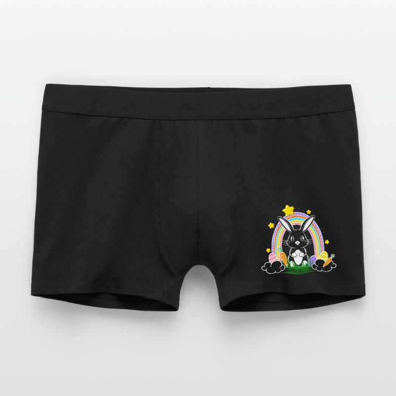 Easter Bunny Bunny with Rainbow and Easter Eggs Men's Boxer Shorts