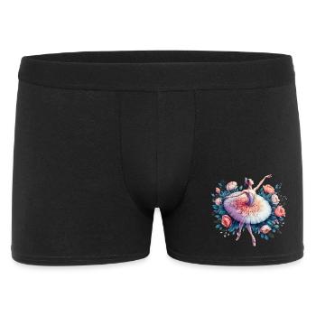 Balletttänzerin mit Tutu - Männer Boxer Shorts - Schwarz - Vorne