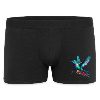 Kolibri - Männer Boxer Shorts - Schwarz - Vorne