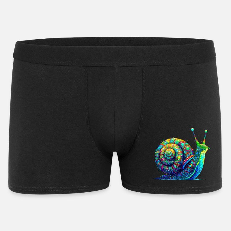 Schnecke - Männer Boxer Shorts - Schwarz