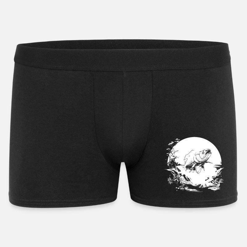 Angler Zeichnung - Männer Boxer Shorts - Schwarz