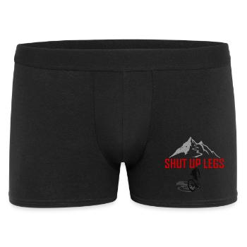 Shut Up Legs – Radsport Spruch für Rennradfahrer - Männer Boxer Shorts - Schwarz - Vorne