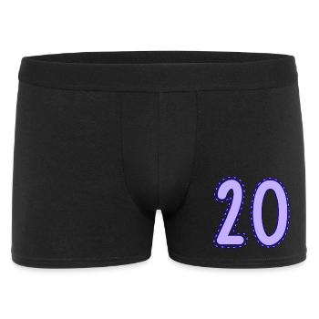 20. 20 JAHRE. 20-JÄHRIGES JUBILÄUM. 20-JÄHRIGES JUBILÄUM. - Männer Boxer Shorts - Schwarz - Vorne