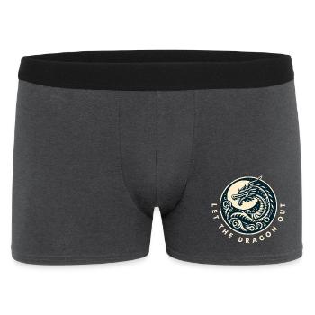 Lass den Drachen raus - Männer Boxer Shorts - Anthrazit - Vorne